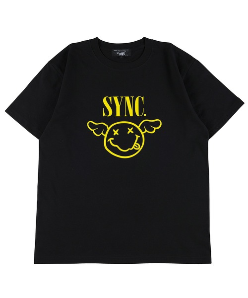 Sync.(スィンク)の「Sync.【D*FACE】TEE "FLYING SMILE"(Tシャツ/カットソー・メンズ・ブラック・LARGE/MEDIUM/SMALL/X-LARGE)」の4枚目の写真