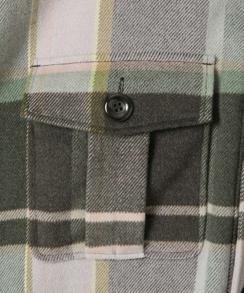 JEANASIS(ジーナシス)の「ツイードチェックBIGシャツコート/811904(その他アウター・レディース・グリーン系その他/ブルー系その他・FREE)」の6枚目の写真