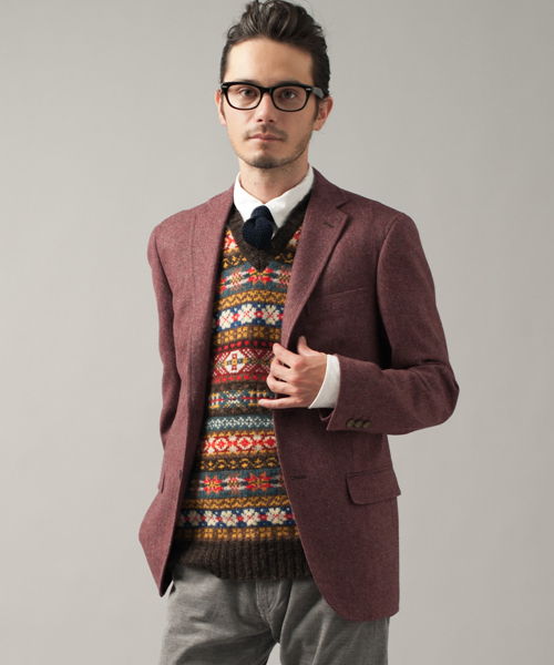 green label relaxing（グリーンレーベルリラクシング）の「□H/SPUN NT 2Bジャケット（テーラードジャケット・メンズ・ダークグレー/ネイビー/ブラウン/ワインレッド/オリーブ/その他1・X-SMALL/SMALL/MEDIUM/LARGE/X-LARGE）」の5枚目の写真