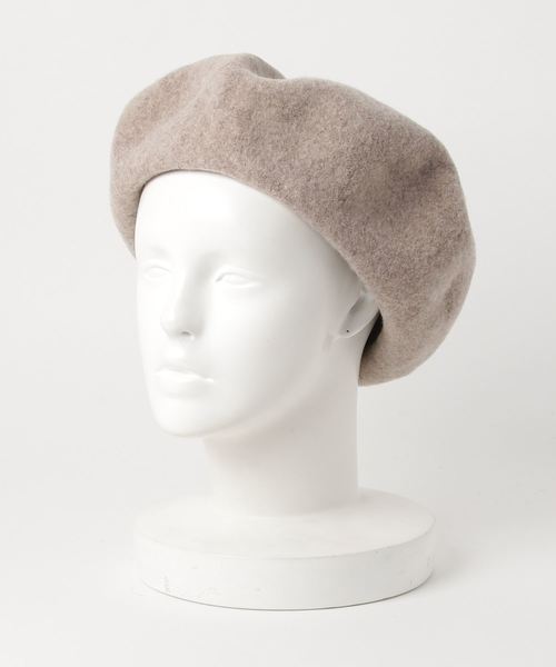 polcadot(ポルカドット)の「ナチュラルカラー 大きめサイズ ゆったりフェルトベレー帽・バスクベレー(ハンチング/ベレー帽・レディース・ブラック/ベージュ/グレー/ブルー・FREE)」の8枚目の写真