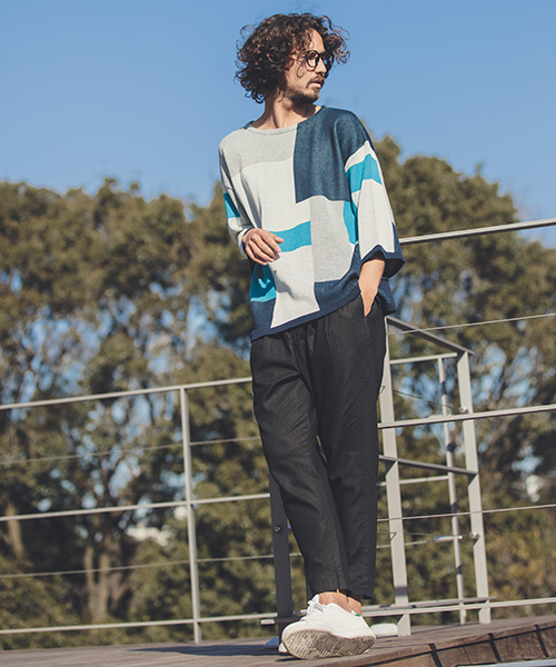 ANGENEHM（アンゲネーム）の「mp6796-Cotton Linen Tuck Tapered Ankle Pants(MADE IN JAPAN) パンツ（その他パンツ・メンズ・ブラック/ベージュ/グレー/グリーン・S/M/L）」の21枚目の写真
