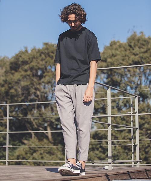 ANGENEHM（アンゲネーム）の「mp6796-Cotton Linen Tuck Tapered Ankle Pants(MADE IN JAPAN) パンツ（その他パンツ・メンズ・ブラック/ベージュ/グレー/グリーン・S/M/L）」の17枚目の写真