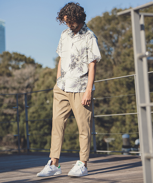 ANGENEHM（アンゲネーム）の「mp6796-Cotton Linen Tuck Tapered Ankle Pants(MADE IN JAPAN) パンツ（その他パンツ・メンズ・ブラック/ベージュ/グレー/グリーン・S/M/L）」の12枚目の写真