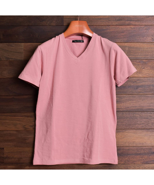 Bling Leads(ブリングリーズ)の「【Bl】コットンモダール半袖VネックTシャツ(Tシャツ/カットソー・レディース・ホワイト/ライトグレー/ブラック/ベージュ/カーキ/ピンク・MEDIUM/LARGE/X-LARGE)」の10枚目の写真