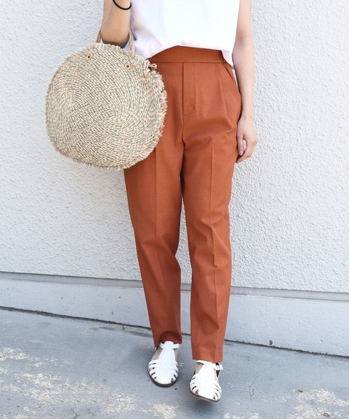 SHIPS（シップス）の「〈手洗い可能〉ウォッシャブルテーパードパンツ（その他パンツ・レディース・ネイビー/ベージュ/オレンジ・38/40/36）」の3枚目の写真