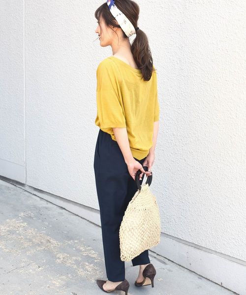 SHIPS（シップス）の「〈手洗い可能〉ウォッシャブルテーパードパンツ（その他パンツ・レディース・ネイビー/ベージュ/オレンジ・38/40/36）」の4枚目の写真