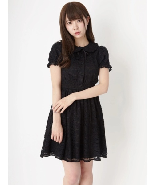 Ank Rouge アンクルージュ の レースパフスリーブワンピース ワンピース Wear