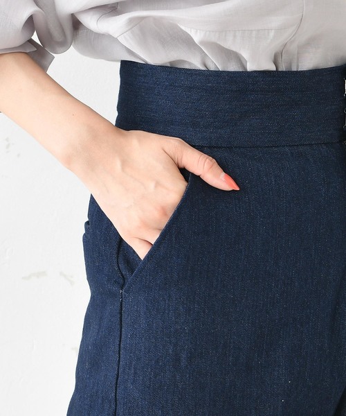 DouDou(ドゥドゥ)の「ハイウエストデニム(デニムパンツ・レディース・インディゴブルー・36/38)」の17枚目の写真