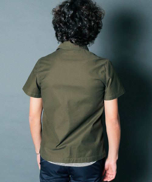 Magine（マージン）の「【Magine】SULFUR STRETCH FATIGUE SHRTS S/S : ストレッチファティーグシャツ（シャツ/ブラウス・メンズ・ネイビー/ブラック/オリーブ・44/46/48）」の8枚目の写真