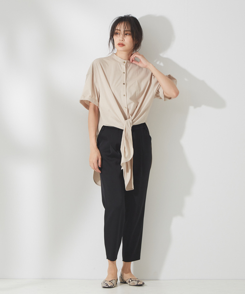 qualite（カリテ）の「サテンタックパンツ（その他パンツ・レディース・ブラック/ベージュ/ピンク・40/38/36）」の12枚目の写真