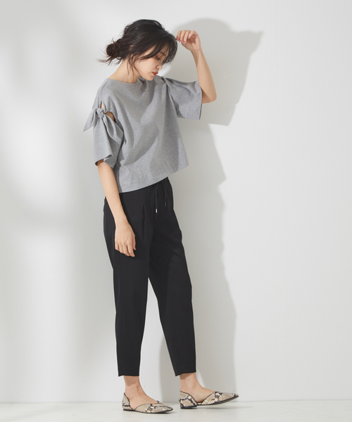 qualite（カリテ）の「サテンタックパンツ（その他パンツ・レディース・ブラック/ベージュ/ピンク・40/38/36）」の14枚目の写真