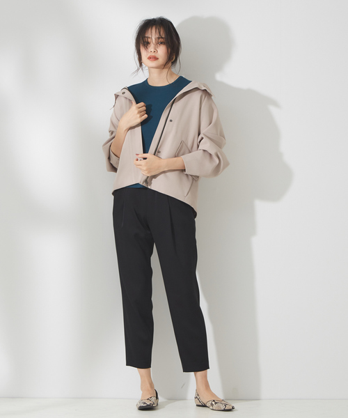 qualite（カリテ）の「サテンタックパンツ（その他パンツ・レディース・ブラック/ベージュ/ピンク・40/38/36）」の18枚目の写真