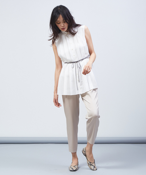 qualite（カリテ）の「サテンタックパンツ（その他パンツ・レディース・ブラック/ベージュ/ピンク・40/38/36）」の21枚目の写真