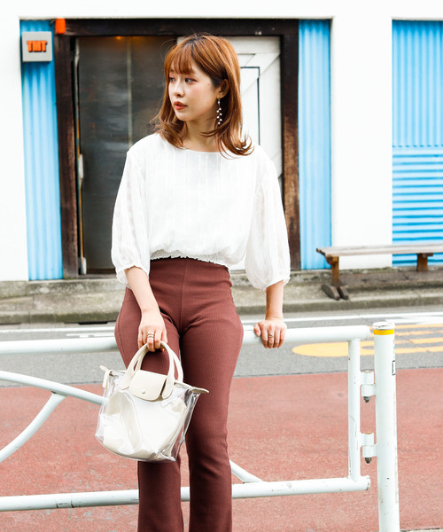 VANNIE U（ヴァニーユー）の「VANNIE U シャーリングボリュームレースブラウス（シャツ/ブラウス・レディース・ホワイト/ブラック・FREE）」の8枚目の写真