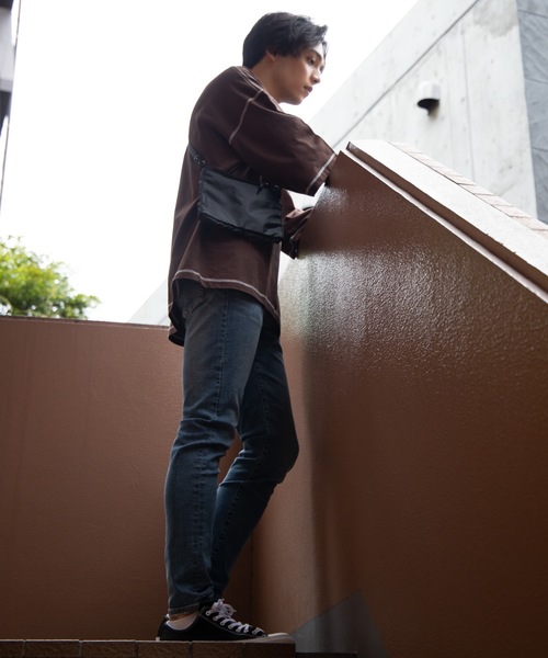 WEGO（ウィゴー）の「WEGO/ワークステッチビッグシルエット5分袖Tシャツ（Tシャツ/カットソー・メンズ・ブラック/ワイン/ブラウン/オートミール・MEDIUM/LARGE）」の11枚目の写真