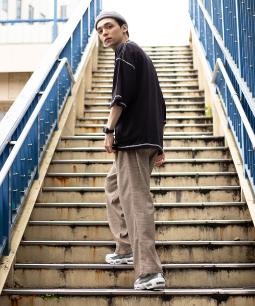 WEGO（ウィゴー）の「WEGO/ワークステッチビッグシルエット5分袖Tシャツ（Tシャツ/カットソー・メンズ・ブラック/ワイン/ブラウン/オートミール・MEDIUM/LARGE）」の14枚目の写真