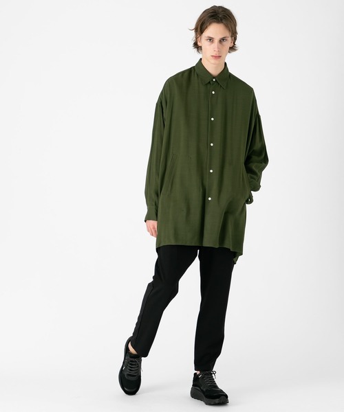 CLANE（クラネ）の「【CLANE HOMME】オーバーサイズシャツ/27108-1081（シャツ/ブラウス・メンズ・ホワイト/カーキ・1/2）」の10枚目の写真