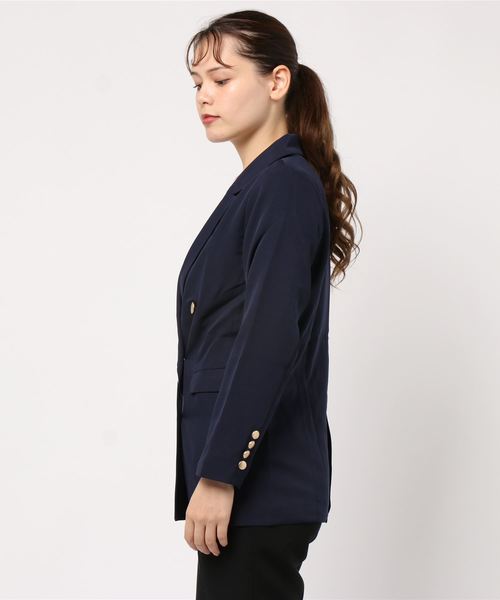 Pierrot（ピエロ）の「ダブルボタンジャケット（テーラードジャケット・レディース・ベージュ系その他/ネイビー・M/L）」の5枚目の写真