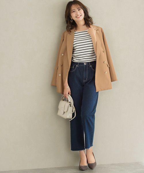 Pierrot（ピエロ）の「ダブルボタンジャケット（テーラードジャケット・レディース・ベージュ系その他/ネイビー・M/L）」の22枚目の写真