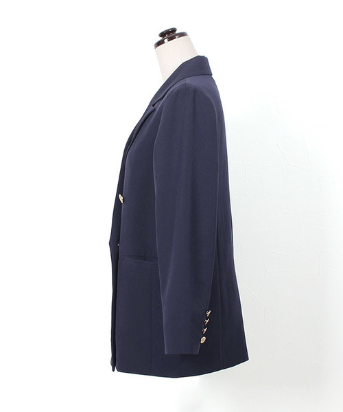 Pierrot（ピエロ）の「ダブルボタンジャケット（テーラードジャケット・レディース・ベージュ系その他/ネイビー・M/L）」の12枚目の写真