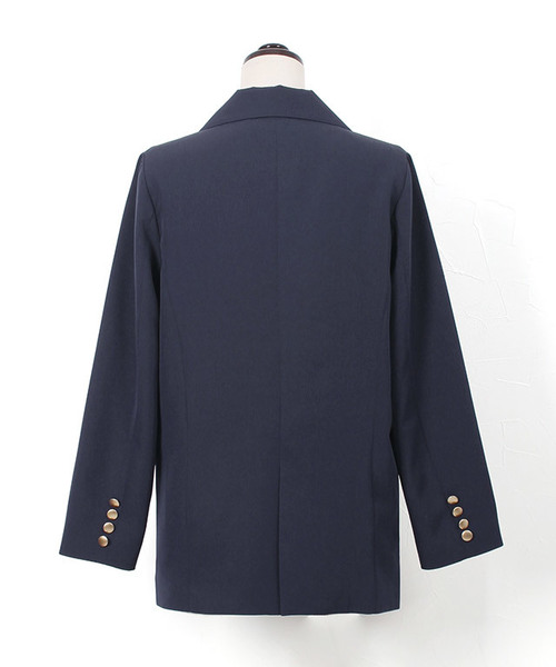 Pierrot（ピエロ）の「ダブルボタンジャケット（テーラードジャケット・レディース・ベージュ系その他/ネイビー・M/L）」の11枚目の写真