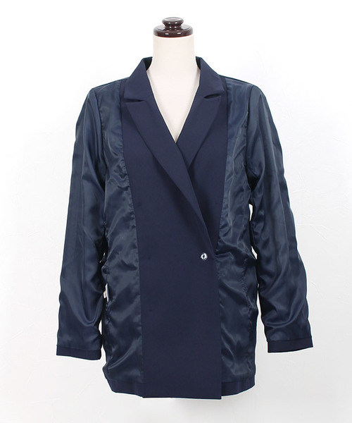 Pierrot（ピエロ）の「ダブルボタンジャケット（テーラードジャケット・レディース・ベージュ系その他/ネイビー・M/L）」の10枚目の写真