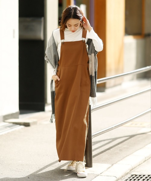 Girly Doll（ガーリードール）の「サロペット  オールインワン ロング丈（サロペット/オーバーオール・レディース・チャコールグレー/ブラック/ベージュ/カーキ/ブラック系その他/グレー系その他/ベージュ系その他/グリーン系その他/キャメル/ホワイト系その他/イエロー系その他/アイボリー/ブルー系その他/ネイビー・FREE）」の13枚目の写真