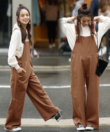 サロペット  オールインワン ロング丈