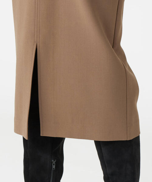 EMMEL REFINES（エメルリファインズ）の「FC PE/W STRC バックルジャンスカ / ジャンパースカート（ジャンパースカート・レディース・モカ/オフホワイト/ブラック・S/M）」の12枚目の写真