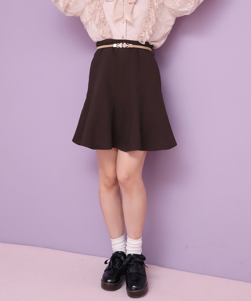 one after another NICE CLAUP（ワンアフターアナザーナイスクラップ）の「サーキュラーミニスカート（スカート・レディース・ブラック/ブラウン/ブラウン系その他/ベージュ系その他/レオパード・FREE）」の3枚目の写真