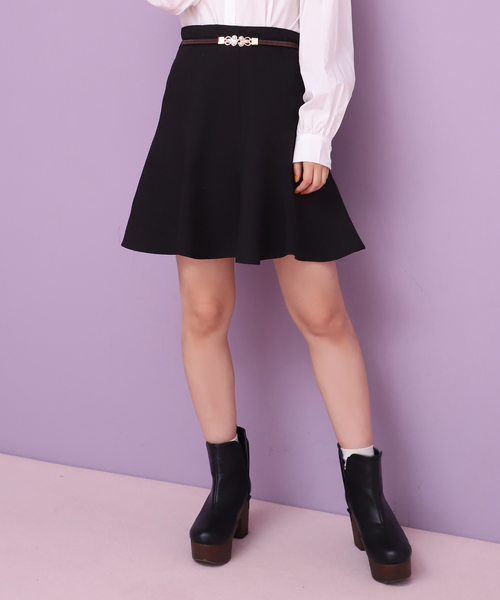 one after another NICE CLAUP（ワンアフターアナザーナイスクラップ）の「サーキュラーミニスカート（スカート・レディース・ブラック/ブラウン/ブラウン系その他/ベージュ系その他/レオパード・FREE）」の2枚目の写真