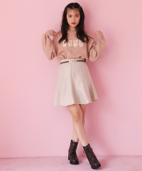 one after another NICE CLAUP（ワンアフターアナザーナイスクラップ）の「サーキュラーミニスカート（スカート・レディース・ブラック/ブラウン/ブラウン系その他/ベージュ系その他/レオパード・FREE）」の10枚目の写真