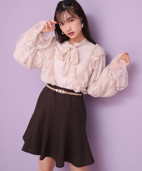 one after another NICE CLAUP（ワンアフターアナザーナイスクラップ）の「サーキュラーミニスカート（スカート・レディース・ブラック/ブラウン/ブラウン系その他/ベージュ系その他/レオパード・FREE）」の12枚目の写真