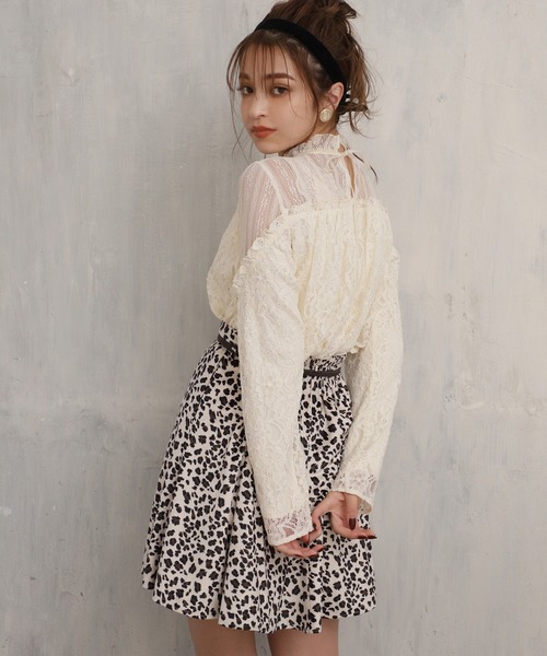 one after another NICE CLAUP（ワンアフターアナザーナイスクラップ）の「サーキュラーミニスカート（スカート・レディース・ブラック/ブラウン/ブラウン系その他/ベージュ系その他/レオパード・FREE）」の9枚目の写真