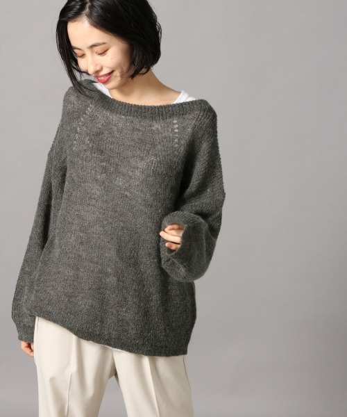 LOWRYS FARM（ローリーズファーム）の「モヘアプルオーバー　858017（ニット/セーター・レディース・チャコールグレー/ライトグレー/ベージュ・FREE）」の16枚目の写真