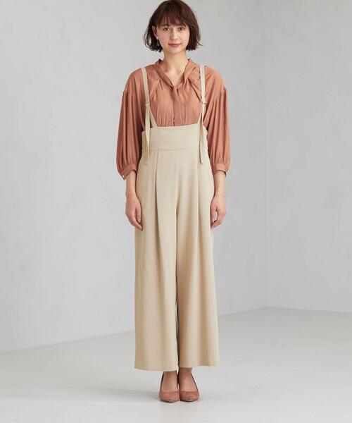 green label relaxing(グリーンレーベルリラクシング)の「FFC PE ハイウエスト サロペット パンツ(サロペット/オーバーオール・レディース・ブラウン/ブラック/ベージュ・38/36)」の20枚目の写真