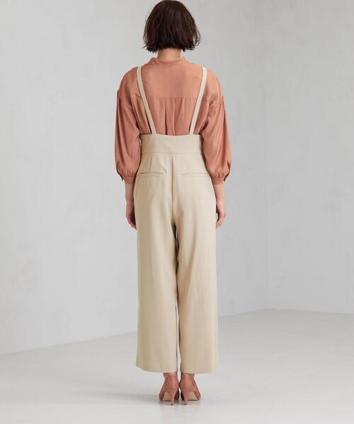 green label relaxing(グリーンレーベルリラクシング)の「FFC PE ハイウエスト サロペット パンツ(サロペット/オーバーオール・レディース・ブラウン/ブラック/ベージュ・38/36)」の18枚目の写真