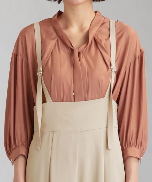 green label relaxing(グリーンレーベルリラクシング)の「FFC PE ハイウエスト サロペット パンツ(サロペット/オーバーオール・レディース・ブラウン/ブラック/ベージュ・38/36)」の17枚目の写真