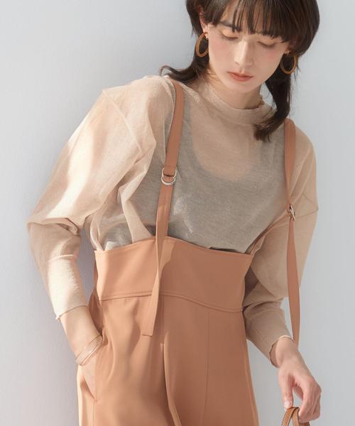 green label relaxing(グリーンレーベルリラクシング)の「FFC PE ハイウエスト サロペット パンツ(サロペット/オーバーオール・レディース・ブラウン/ブラック/ベージュ・38/36)」の13枚目の写真