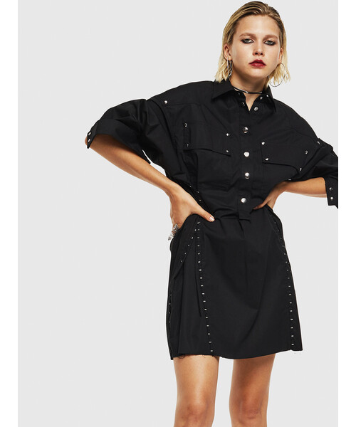 DIESEL（ディーゼル）の「レディース フックデザインポプリンシャツ  