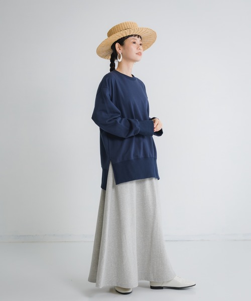 Libra Cue（リブラ キュー）の「Libra スウェットフレアスカート（スカート・レディース・ネイビー/ホワイト/グレー・FREE）」の11枚目の写真