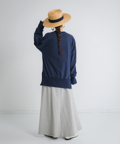 Libra Cue（リブラ キュー）の「Libra スウェットフレアスカート（スカート・レディース・ネイビー/ホワイト/グレー・FREE）」の12枚目の写真