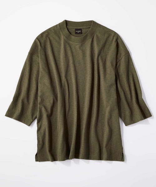 RAG MACHINE（ラグマシーン）の「【RAG MACHINE】無地ビッグシルエット7分Ｔシャツ（Tシャツ/カットソー・メンズ・ブラック/ベージュ/オフホワイト/オリーブ・L/XL/M）」の7枚目の写真