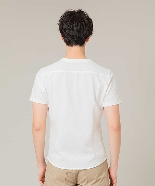MICHEL KLEIN HOMME   （ミッシェルクランオム）の「カットソー（クリスタルリンクス）（Tシャツ/カットソー・メンズ・ホワイト/ブルー/クリーム・46/48）」の8枚目の写真