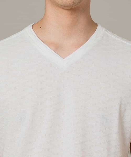 MICHEL KLEIN HOMME   （ミッシェルクランオム）の「カットソー（クリスタルリンクス）（Tシャツ/カットソー・メンズ・ホワイト/ブルー/クリーム・46/48）」の7枚目の写真