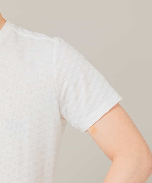 MICHEL KLEIN HOMME   （ミッシェルクランオム）の「カットソー（クリスタルリンクス）（Tシャツ/カットソー・メンズ・ホワイト/ブルー/クリーム・46/48）」の5枚目の写真