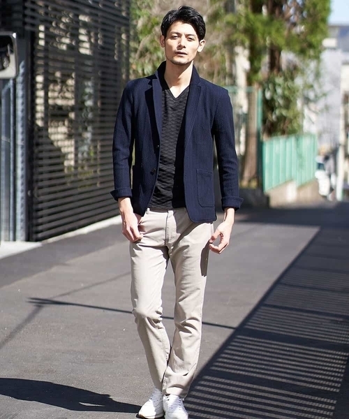 MICHEL KLEIN HOMME   （ミッシェルクランオム）の「カットソー（クリスタルリンクス）（Tシャツ/カットソー・メンズ・ホワイト/ブルー/クリーム・46/48）」の4枚目の写真