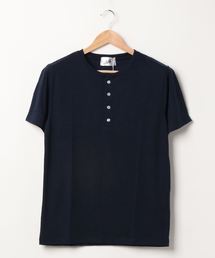スラブ天竺ヘンリーネックTシャツ