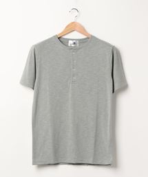 スラブ天竺ヘンリーネックTシャツ