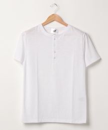 スラブ天竺ヘンリーネックTシャツ